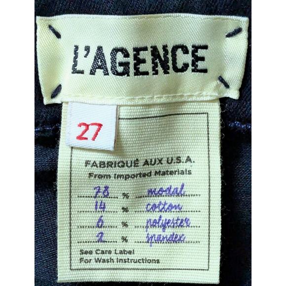 L'Agence Jeans Womens 27 Blue Margot High Waist Skinny Ankle Modal Blend NEW - Picture 3 of 8